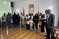 At Ugandan Embassy in Beijing